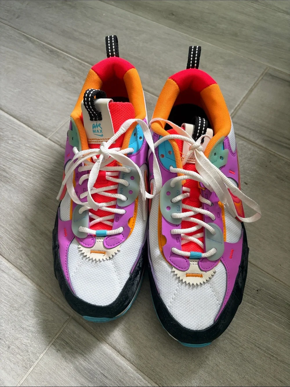 Nike Air Max Multicolor Athletic Sneakers - Pink/Orange/Blue